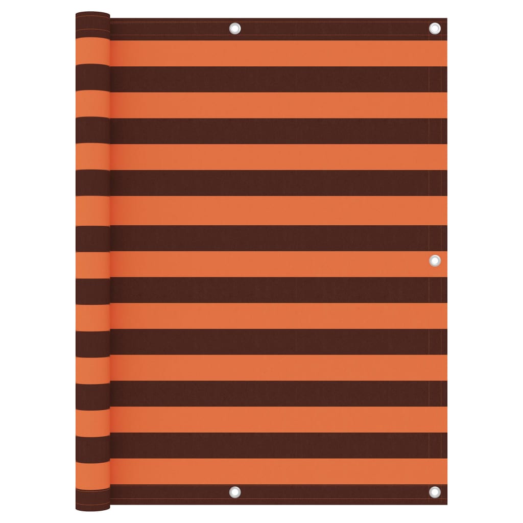 vidaXL Pare-vue de balcon orange et marron 120x300 cm Tissu Oxford