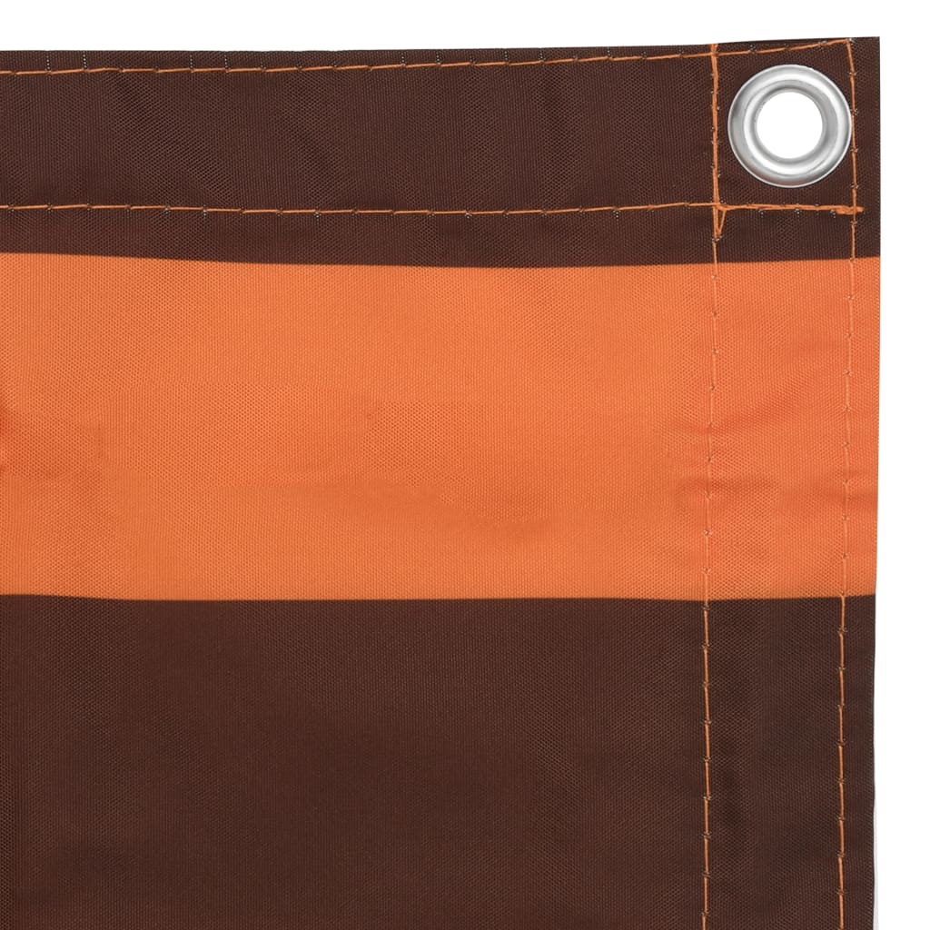 vidaXL Pare-vue de balcon orange et marron 120x300 cm Tissu Oxford