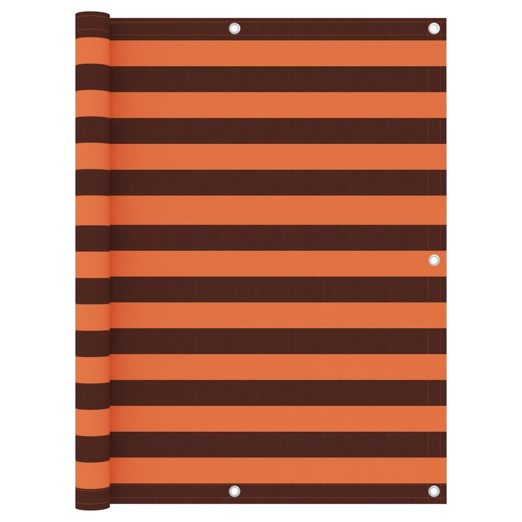 vidaXL Brise-vue de balcon orange et marron 120x500 cm en tissu Oxford