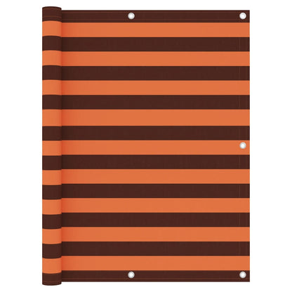 vidaXL Brise-vue de balcon orange et marron 120x500 cm en tissu Oxford
