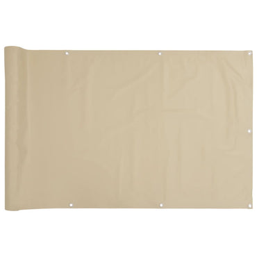vidaXL Balkon-Sichtschutz Beige 90x300 cm Oxford-Gewebe