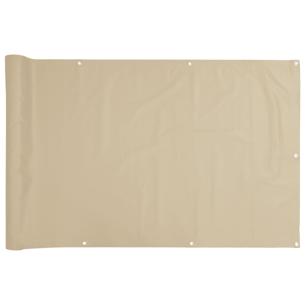 vidaXL Balkon-Sichtschutz Beige 120x300 cm Oxford-Gewebe