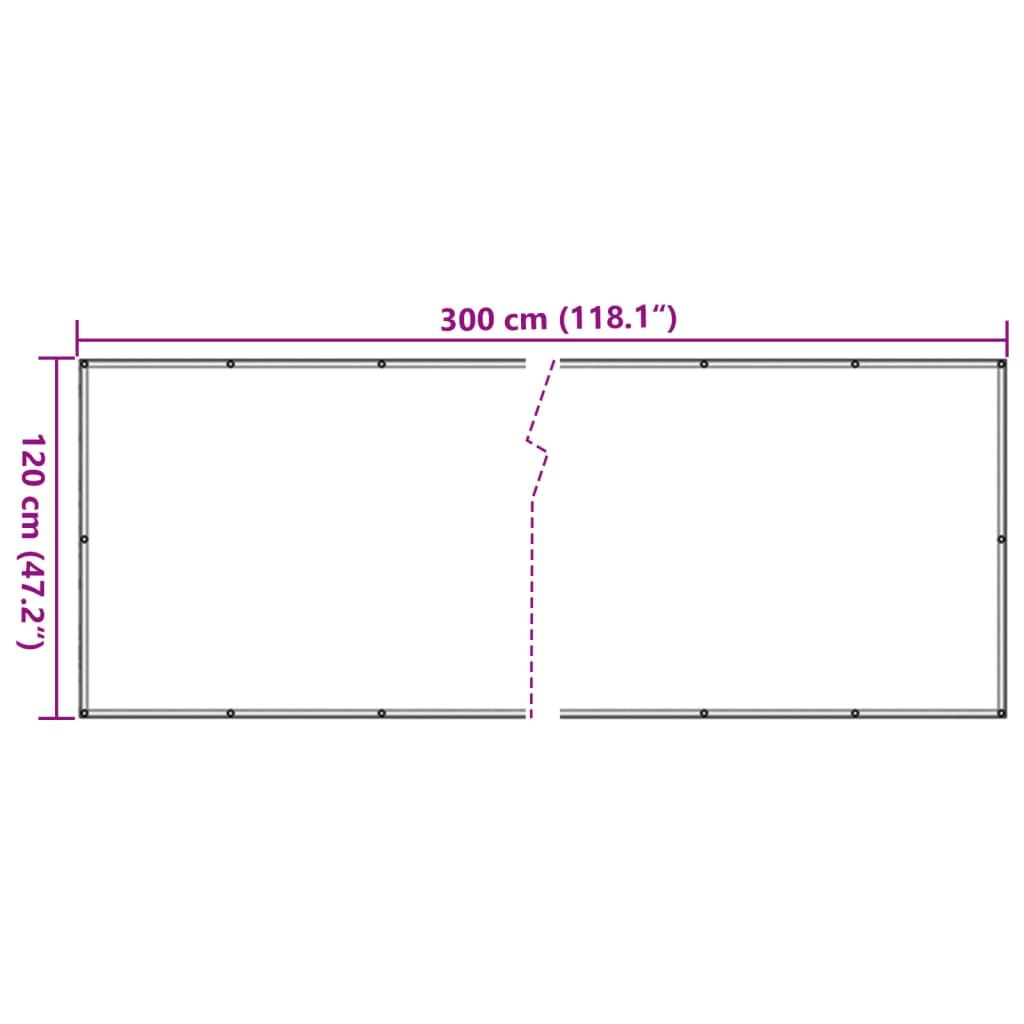vidaXL Balkon-Sichtschutz Beige 120x300 cm Oxford-Gewebe