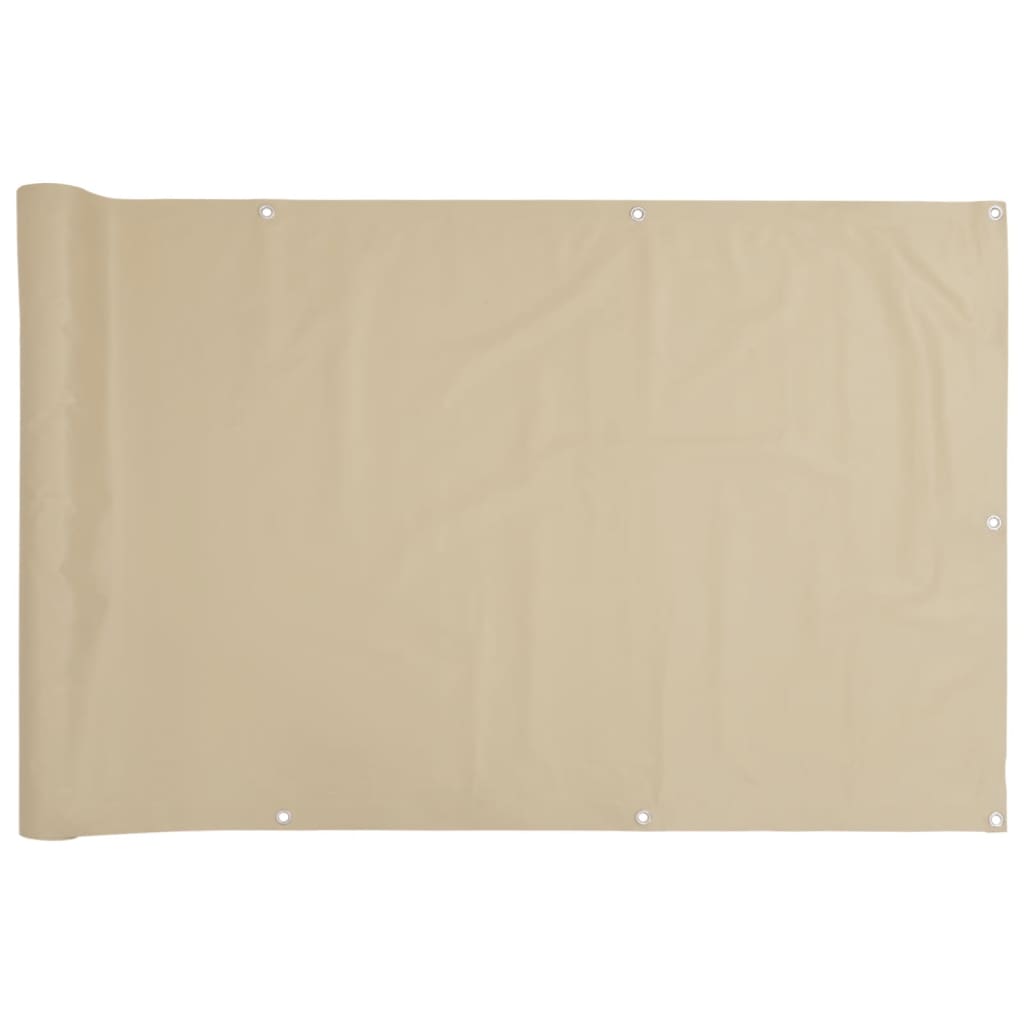 vidaXL Brise-vue de balcon beige 120x400 cm tissu Oxford