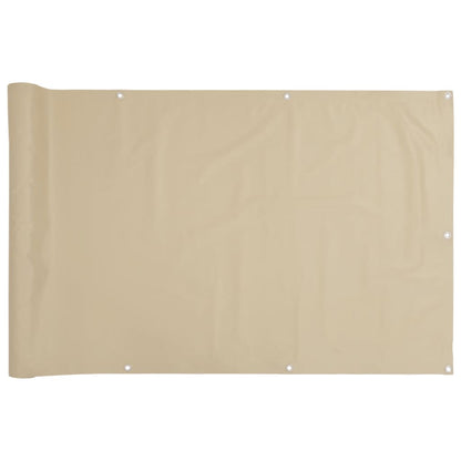 vidaXL Brise-vue de balcon beige 120x400 cm tissu Oxford