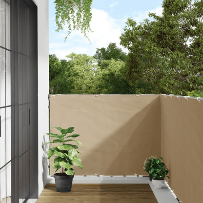 vidaXL Brise-vue de balcon beige 120x400 cm tissu Oxford