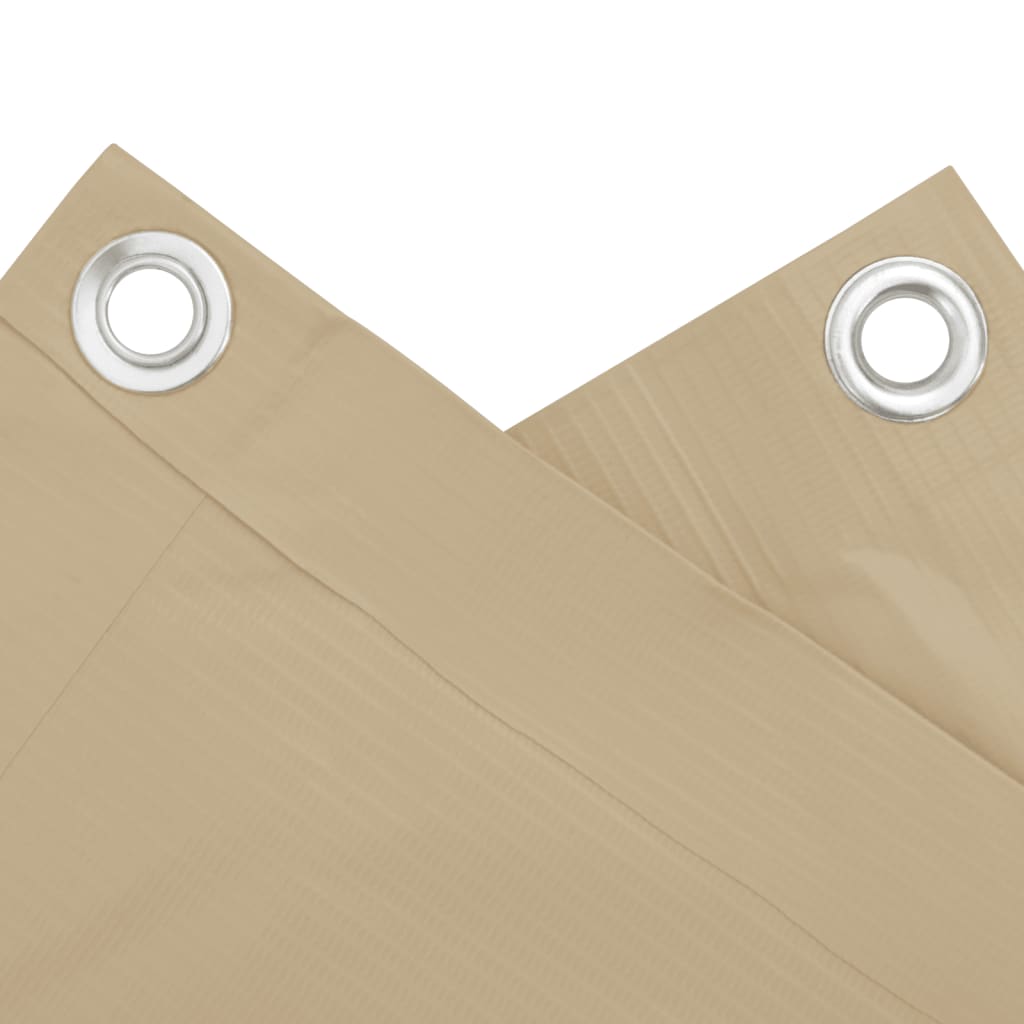vidaXL Balkon-Sichtschutz Beige 120x600 cm Oxford-Gewebe