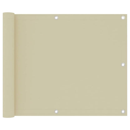 vidaXL Balkon-Sichtschutz Creme 75x300 cm Oxford-Gewebe