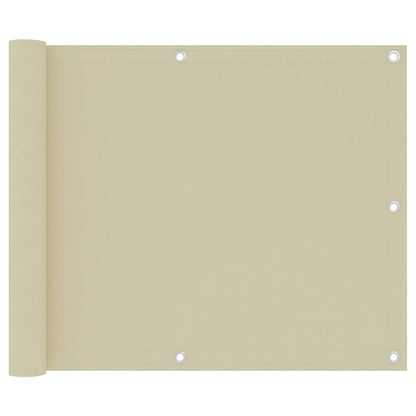 vidaXL Balkon-Sichtschutz Creme 75x500 cm Oxford-Gewebe