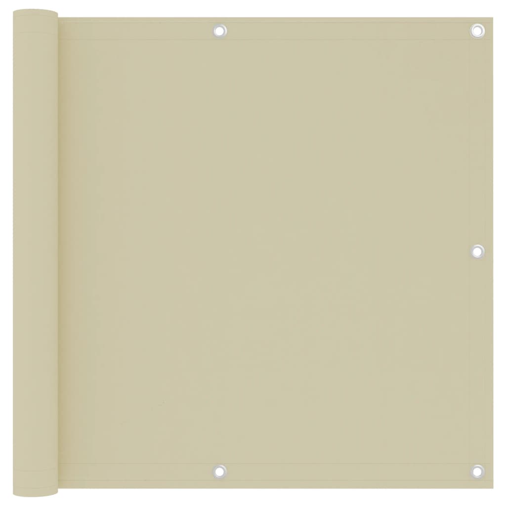 vidaXL Brise-vue de balcon Crème 90x300 cm Tissu Oxford