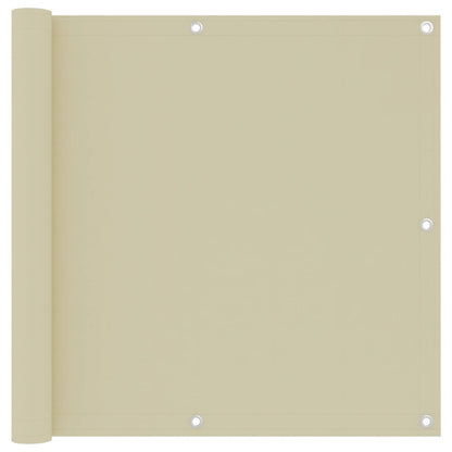 vidaXL Brise-vue de balcon Crème 90x300 cm Tissu Oxford