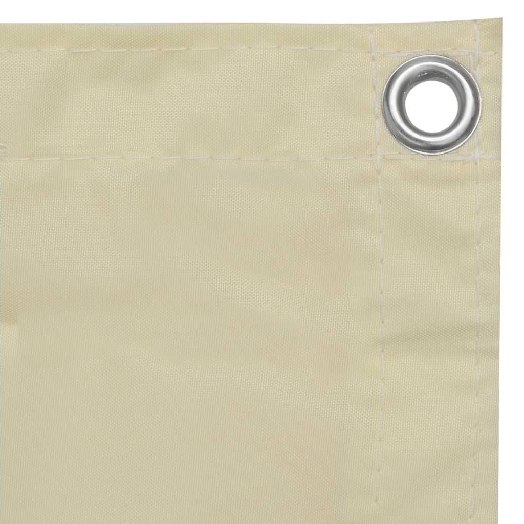 vidaXL Brise-vue de balcon Crème 90x300 cm Tissu Oxford
