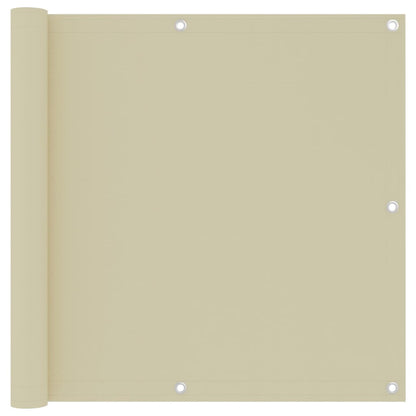 vidaXL Balkon-Sichtschutz Creme 90x500 cm Oxford-Gewebe