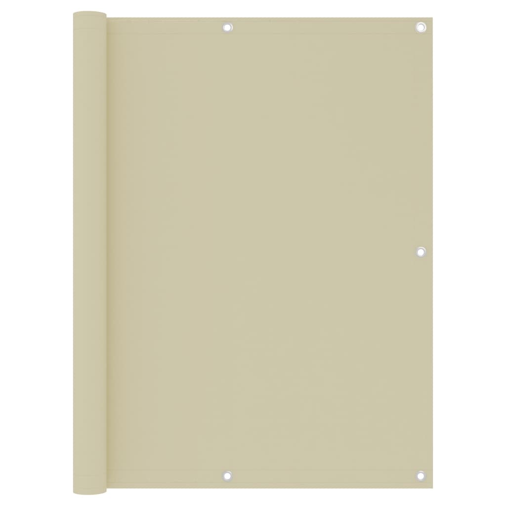 vidaXL Brise-vue de balcon crème 120x300 cm tissu Oxford