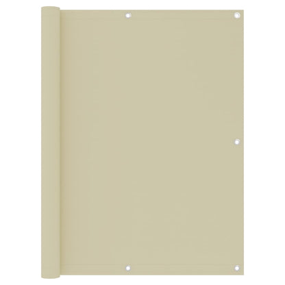 vidaXL Balkon-Sichtschutz Creme 120x400 cm Oxford-Gewebe