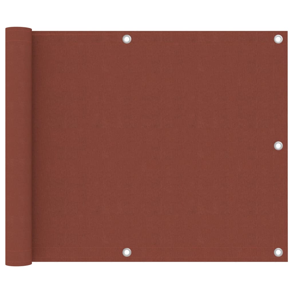 vidaXL Pare-vue de balcon rouge terre cuite 75x500 cm Tissu Oxford