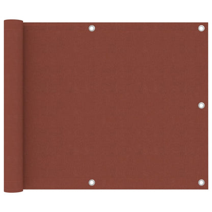 vidaXL Pare-vue de balcon rouge terre cuite 75x500 cm Tissu Oxford