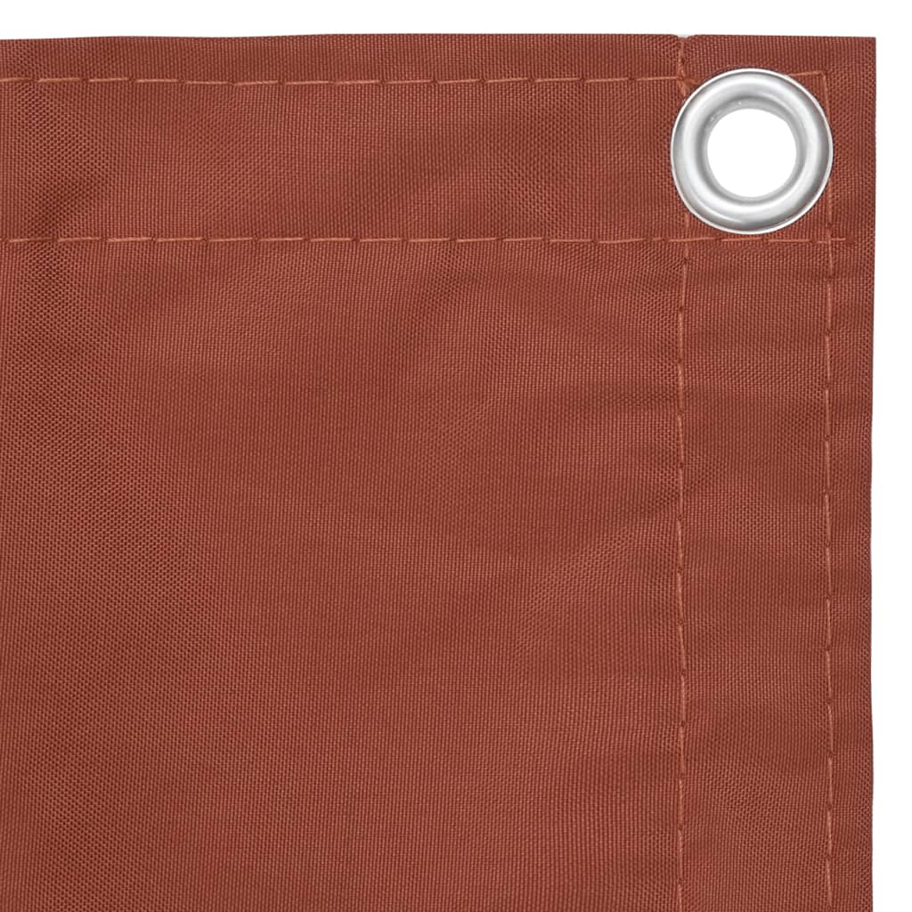 vidaXL Pare-vue de balcon rouge terre cuite 75x500 cm Tissu Oxford