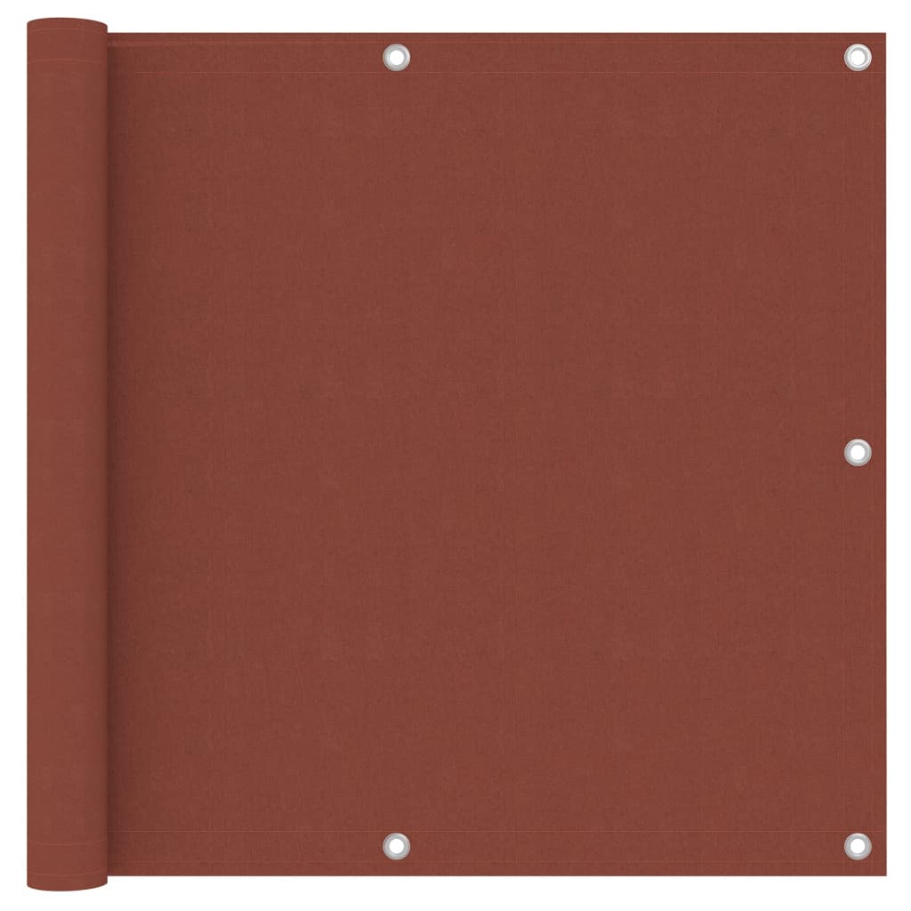 vidaXL Brise-vue de balcon rouge terre cuite 90x300 cm tissu Oxford