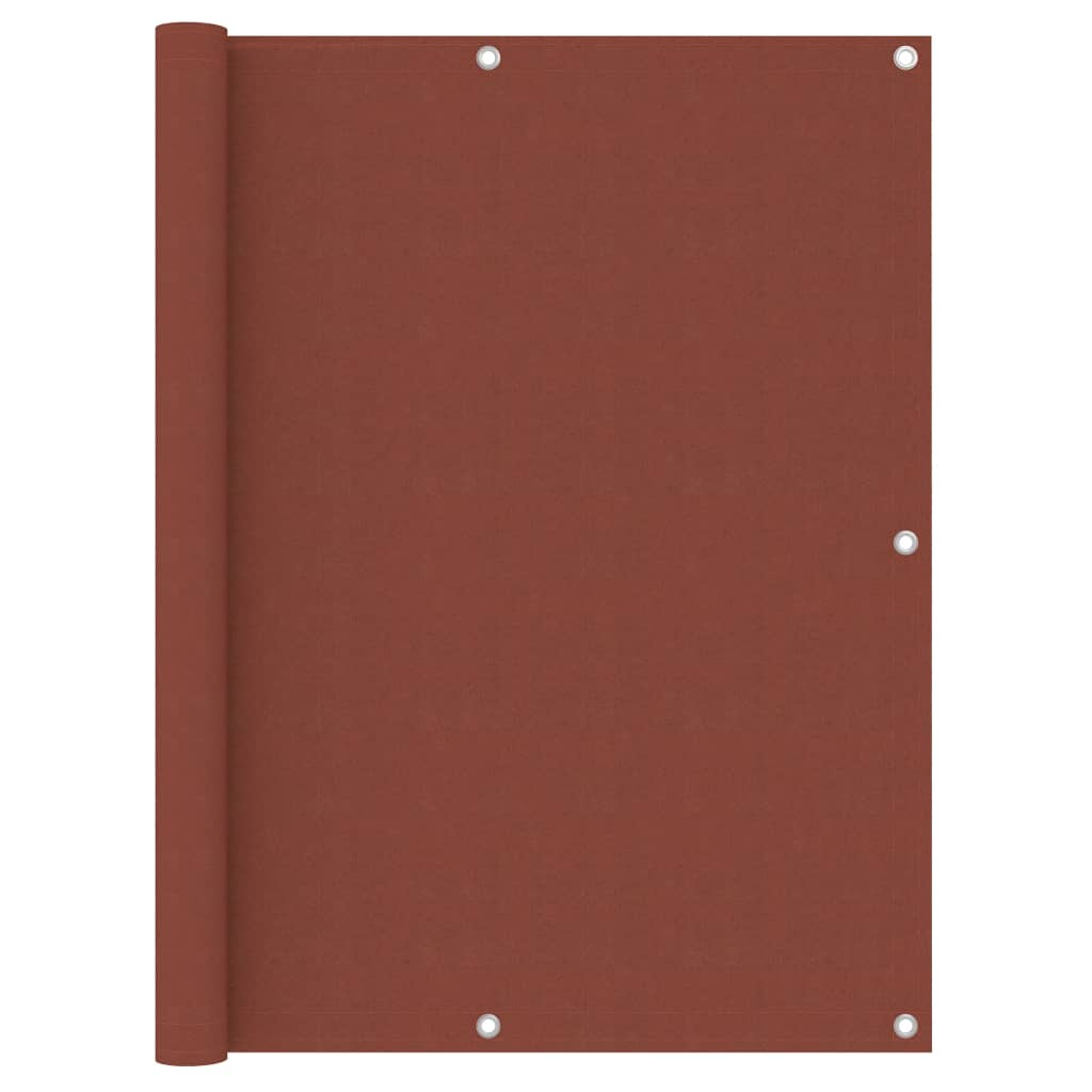 vidaXL Brise-vue de balcon rouge terracotta 120x500 cm en tissu Oxford