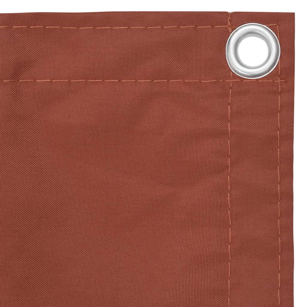 vidaXL Brise-vue de balcon rouge terracotta 120x600 cm Tissu Oxford