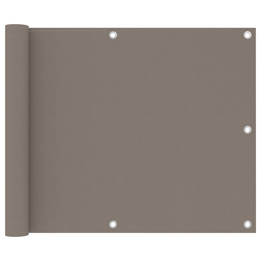 vidaXL Brise-vue de balcon taupe 75x300 cm tissu Oxford