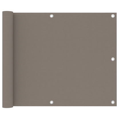 vidaXL Brise-vue de balcon taupe 75x300 cm tissu Oxford