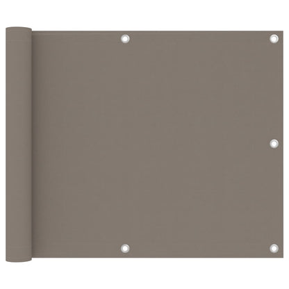 vidaXL Balkon-Sichtschutz Taupe 75x400 cm Oxford-Gewebe