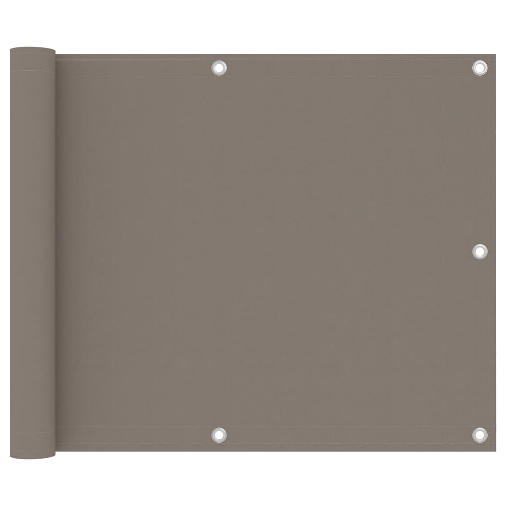 vidaXL Balkon-Sichtschutz Taupe 75x500 cm Oxford-Gewebe