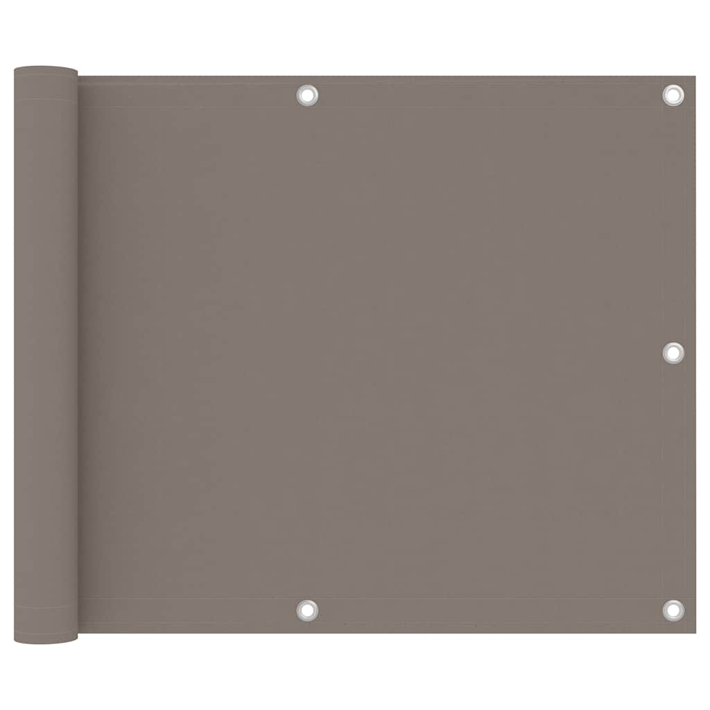 vidaXL Balkon-Sichtschutz Taupe 75x600 cm Oxford-Gewebe