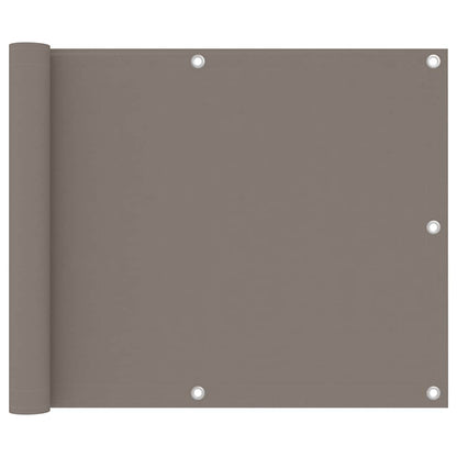 vidaXL Balkon-Sichtschutz Taupe 75x600 cm Oxford-Gewebe