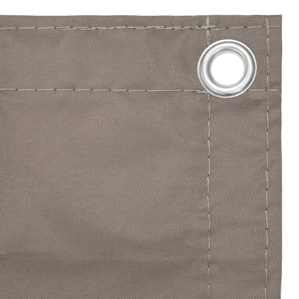 vidaXL Balkon-Sichtschutz Taupe 90x400 cm Oxford-Gewebe