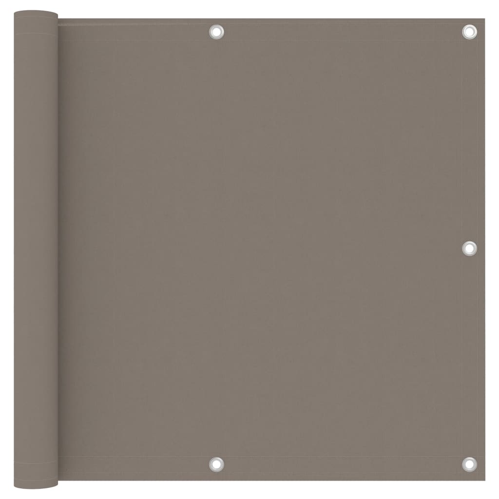 vidaXL Balkon-Sichtschutz Taupe 90x500 cm Oxford-Gewebe