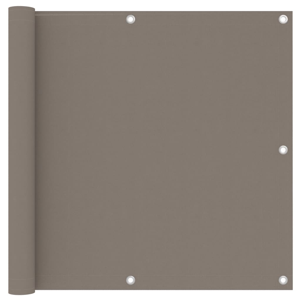 vidaXL Balkon-Sichtschutz Taupe 90x600 cm Oxford-Gewebe