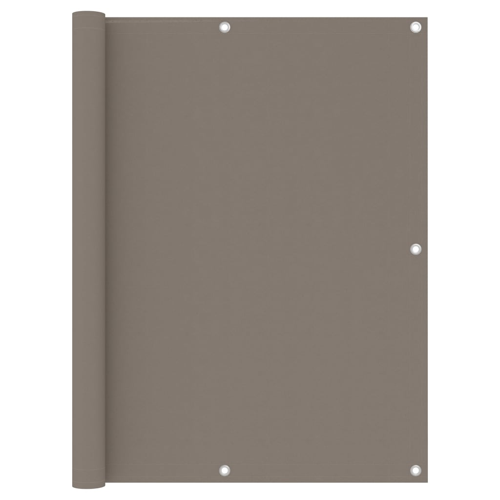 vidaXL Brise-vue de balcon taupe 120x500 cm en tissu Oxford