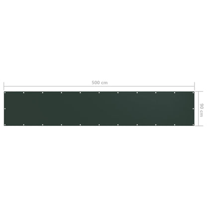 vidaXL Balkon-Sichtschutz Dunkelgrün 90x500 cm Oxford-Gewebe
