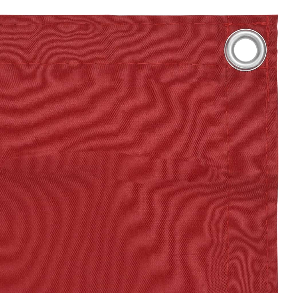 vidaXL Balkon-Sichtschutz Rot 75x400 cm Oxford-Gewebe