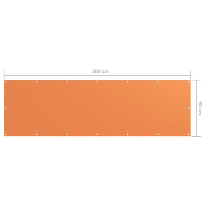 vidaXL Balkon-Sichtschutz Orange 90x300 cm Oxford-Gewebe