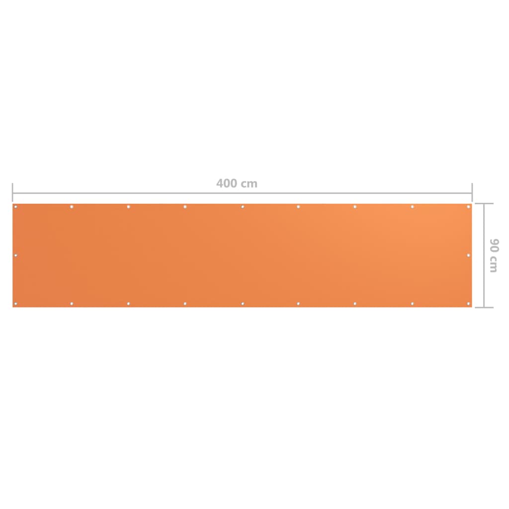 vidaXL Balkon-Sichtschutz Orange 90x400 cm Oxford-Gewebe