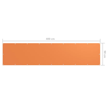 vidaXL Balkon-Sichtschutz Orange 90x400 cm Oxford-Gewebe
