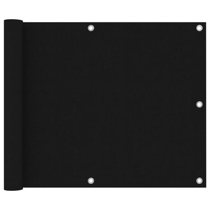 vidaXL Balkon-Sichtschutz Schwarz 75x400 cm Oxford-Gewebe