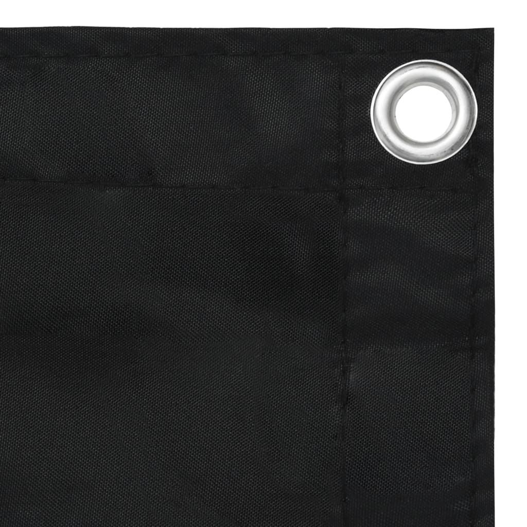 vidaXL Balkon-Sichtschutz Schwarz 90x400 cm Oxford-Gewebe
