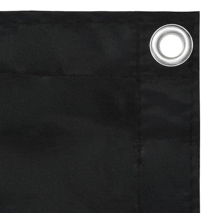 vidaXL Balkon-Sichtschutz Schwarz 90x400 cm Oxford-Gewebe