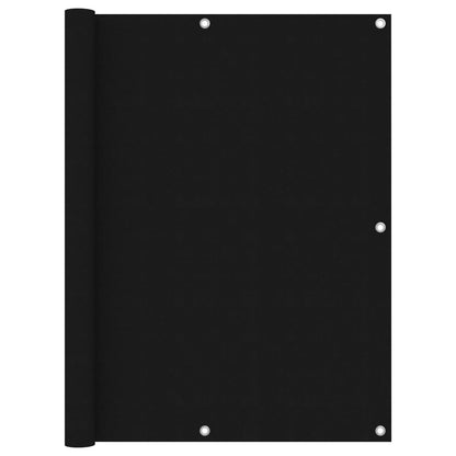 vidaXL Balkon-Sichtschutz Schwarz 120x500 cm Oxford-Gewebe