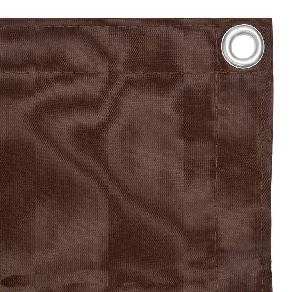 vidaXL Brise-vue de balcon marron 120x500 cm en tissu Oxford