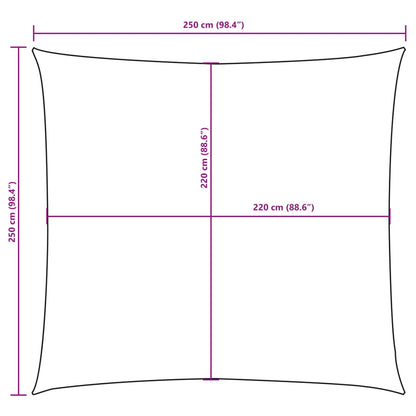 vidaXL Sonnensegel Oxford-Gewebe Quadratisch 2,5x2,5 m Anthrazit