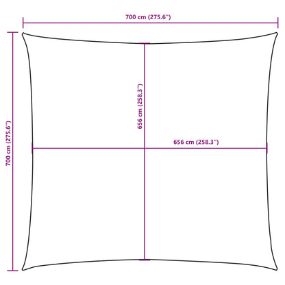 vidaXL Sonnensegel Oxford-Gewebe Quadratisch 7x7 m Anthrazit