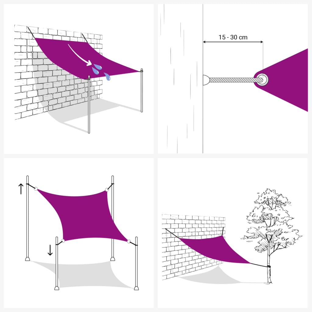vidaXL Sonnensegel Oxford-Gewebe Rechteckig 2,5x3,5 m Anthrazit