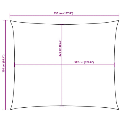 vidaXL Sonnensegel Oxford-Gewebe Rechteckig 2,5x3,5 m Anthrazit