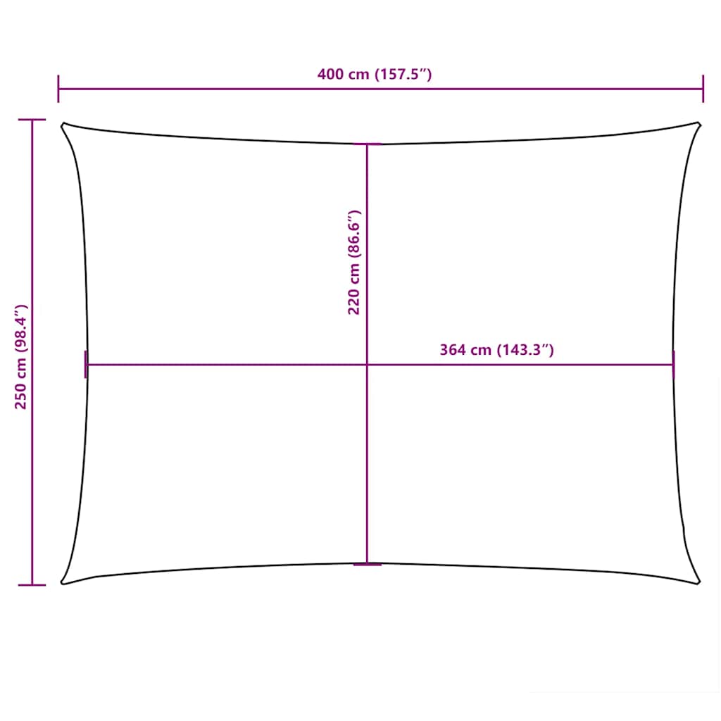 vidaXL Sonnensegel Oxford-Gewebe Rechteckig 2,5x4 m Anthrazit